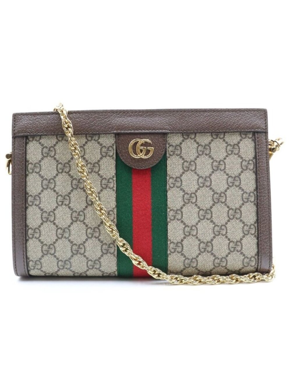 Gucci Ophidia GG Small Shoulder Bag Beige Brown